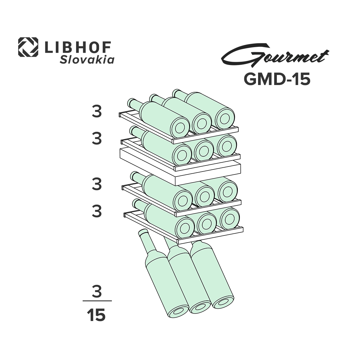 Винный шкаф Libhof Gourmet GMD-15 white Винный шкаф Libhof Gourmet GMD-15 white